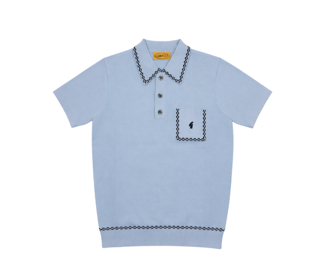 Gabicci Vintage Alexander Polo Shirt Surf Blue