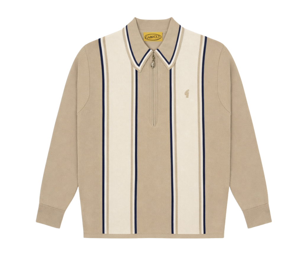 Gabicci Vintage Xander Sandstone Polo Shirt